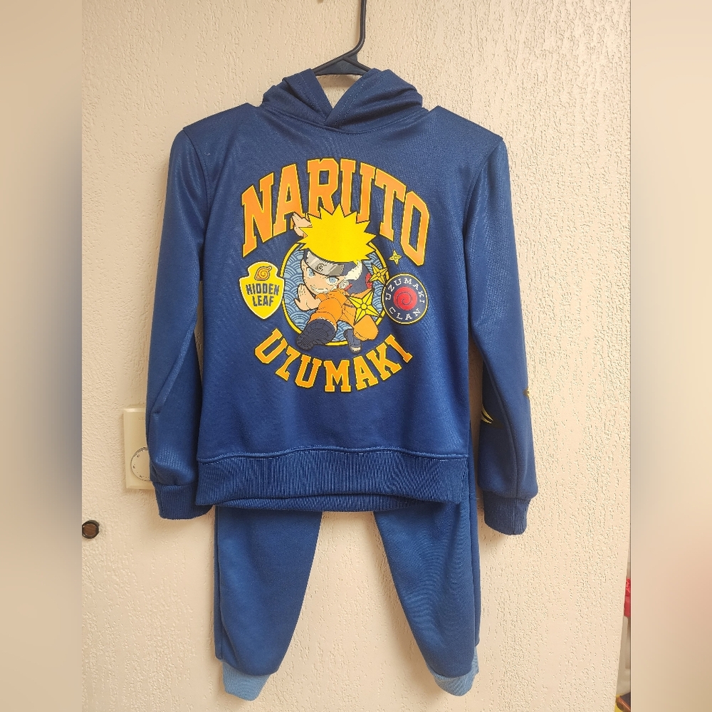 Blue Naruto Hoodie and Pants Set